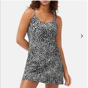 NWT Outdoor Voices Exercise Dress - Black & White Leopard Print